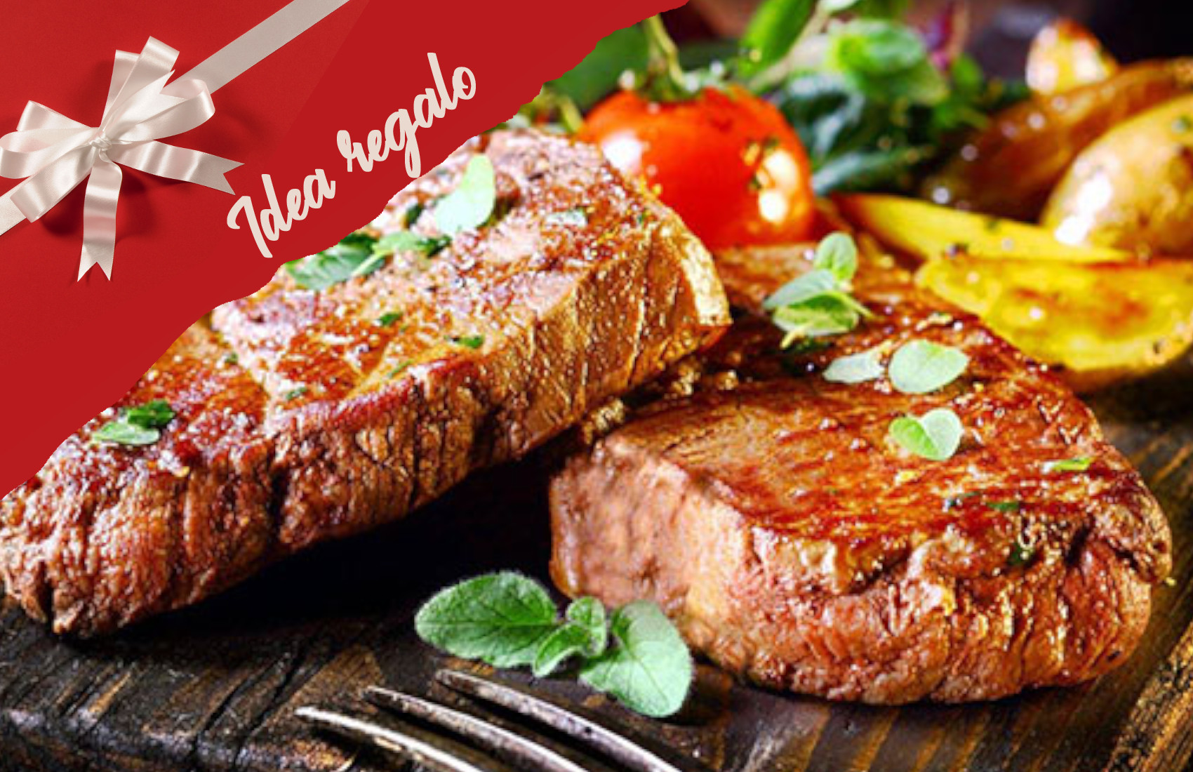 Menu di carne per 2 persone con TAGLIATA DI MANZO "REGALO SAN VALENTINO" -46% di sconto